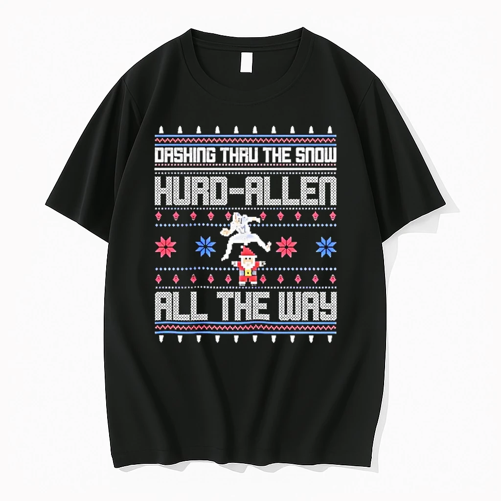 Josh Allen Dashing Thru The Snow Hurd Allen All The Way Christmas Shirts