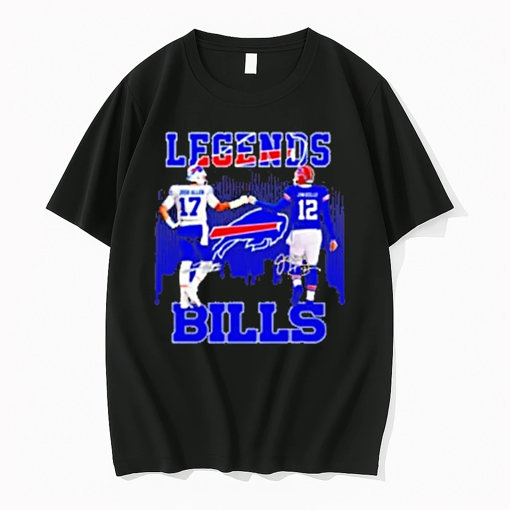 Josh Allen X Jim Kelly Legends Buffalo Bills Shirts