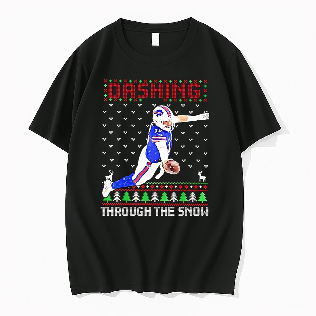 Josh Allen Dashing Through The Snow Ugly Christmas Shirts
