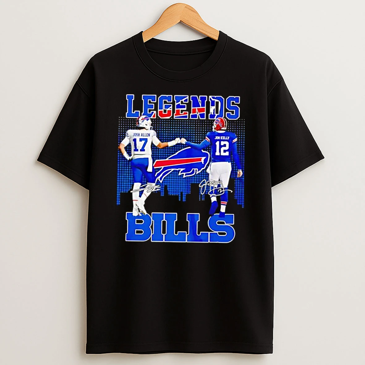 Josh Allen X Jim Kelly Buffalo Bills Legends Signatue Shirts