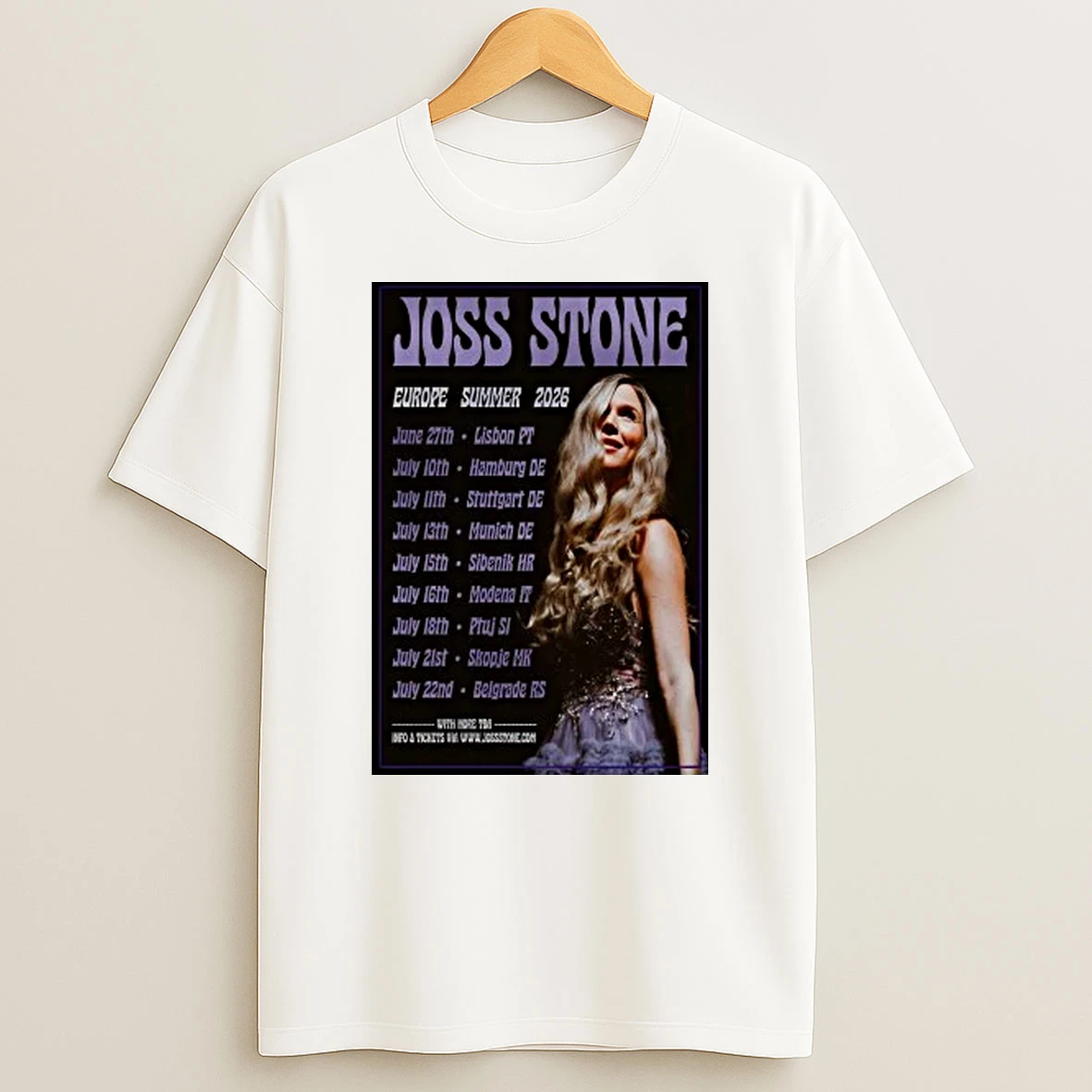Joss Stone Europe Summer Tour 26 Shirts