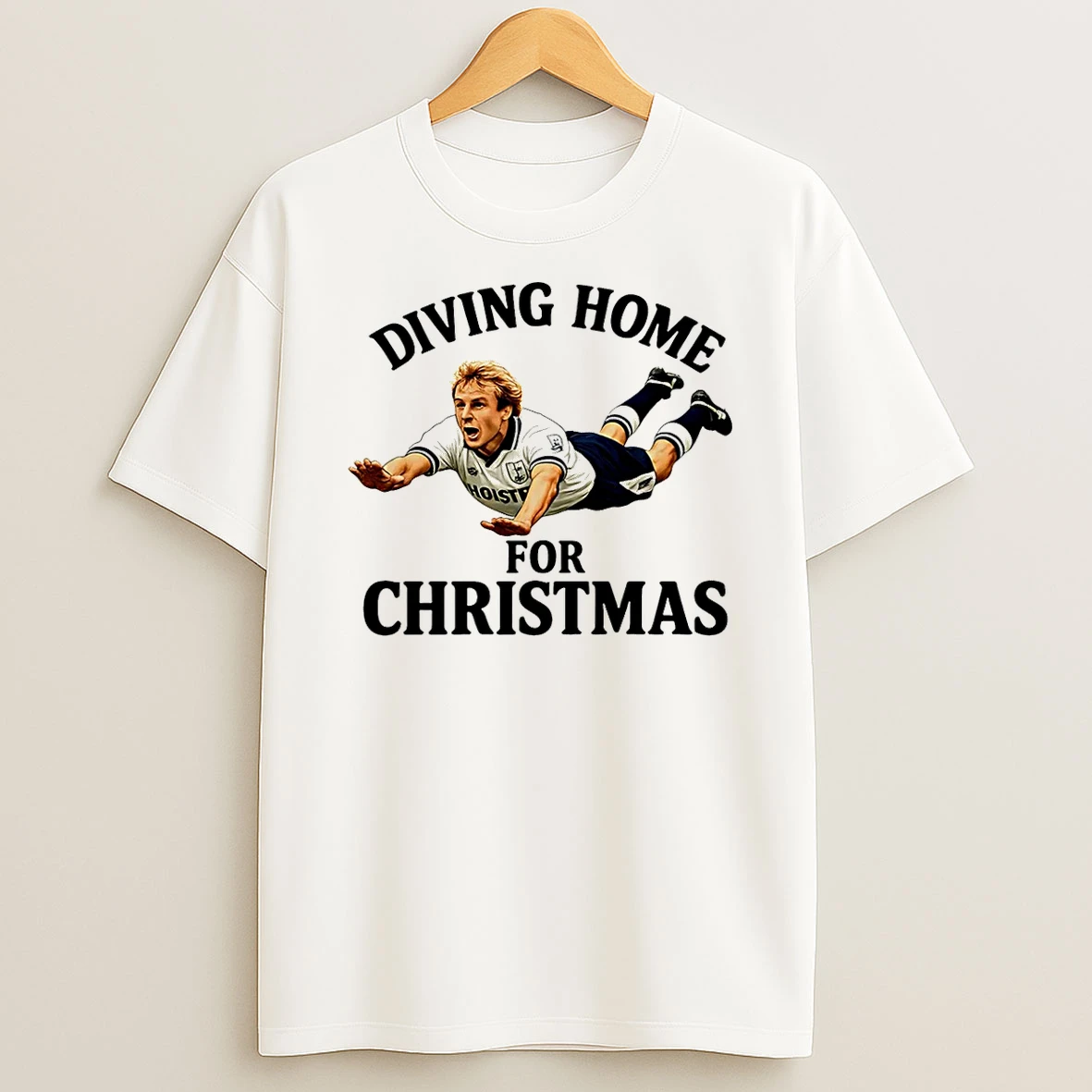 Jurgen Klinsmann Tottenham Diving Home For Christmas Shirts