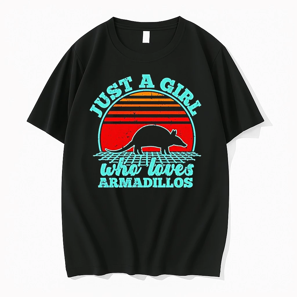 Just A Girl Who Loves Armadillos Sunset Shirts
