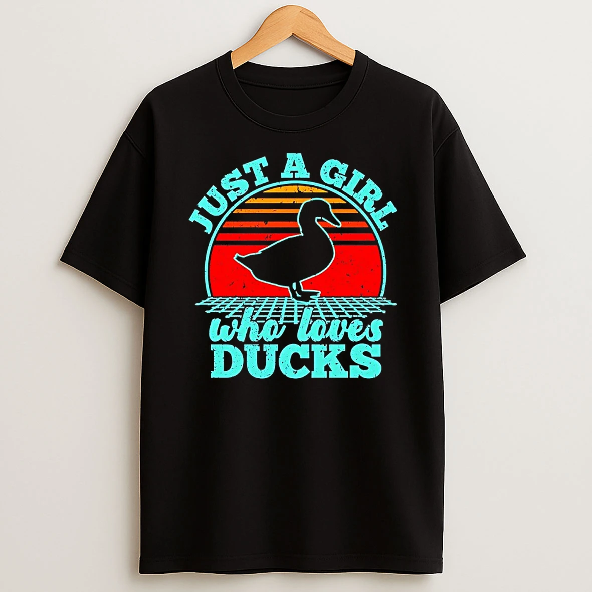Just A Girl Who Loves Ducks Sunset Shirts