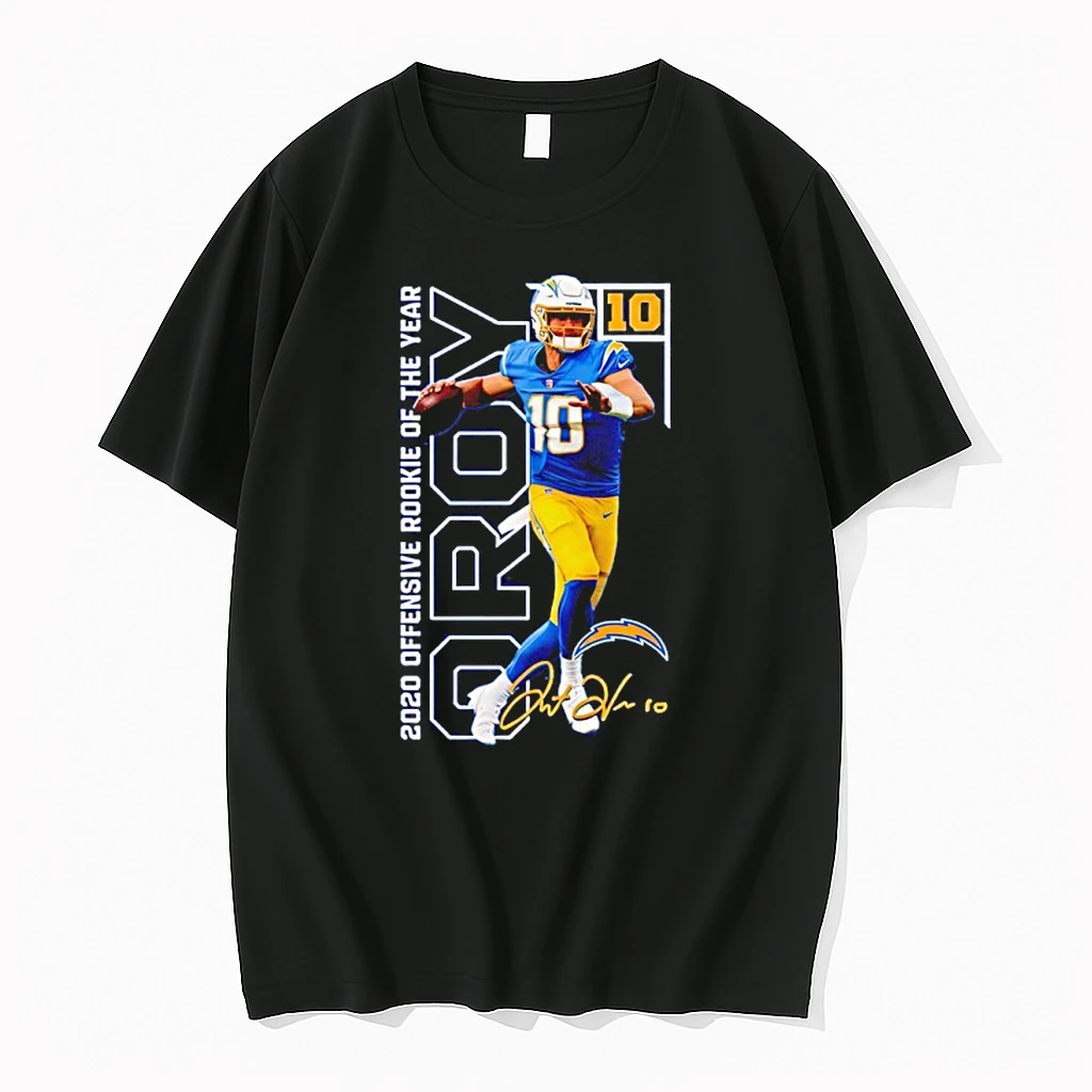 Justin Herbert Los Angeles Chargers 2020 Offensive Rookie Of The Year Signature Shirts