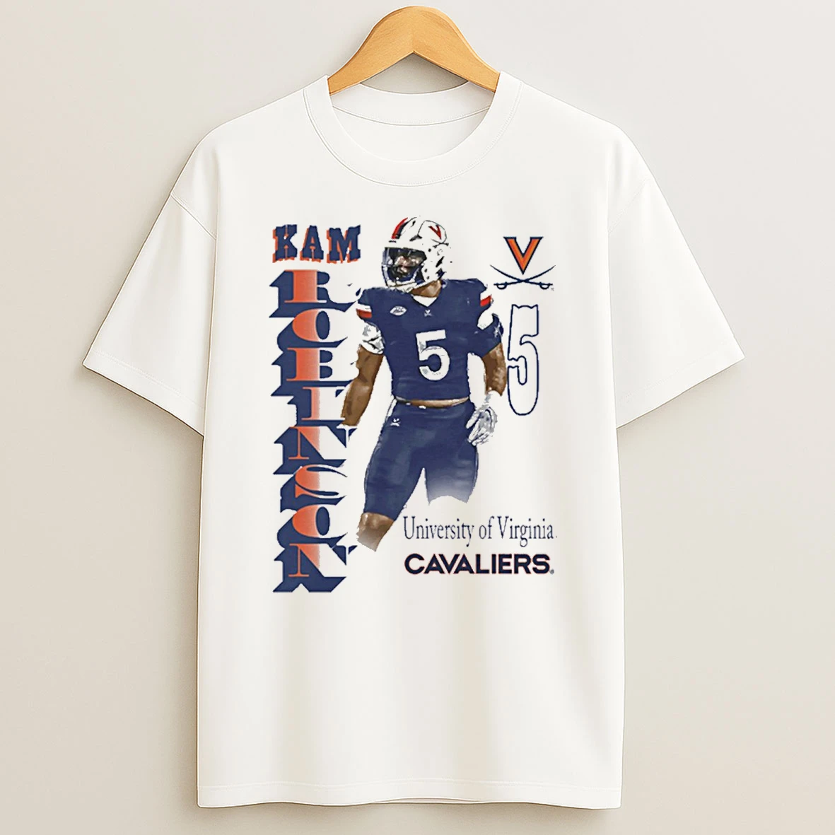 Kam Robinson University Of Virginia Cavaliers Portrait Shirts