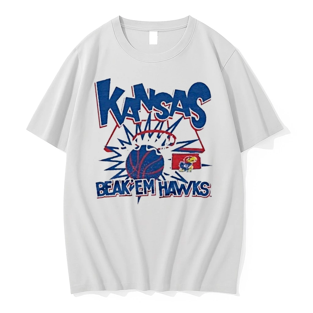 Kansas Basketball Slam Beak Em Hawks Shirts