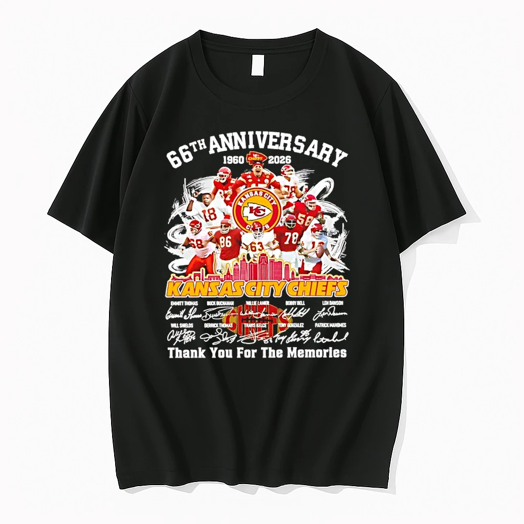 Kansas City Chiefs 66th Anniversary 1960 2026 Thank You For The Memories Signatures Shirts