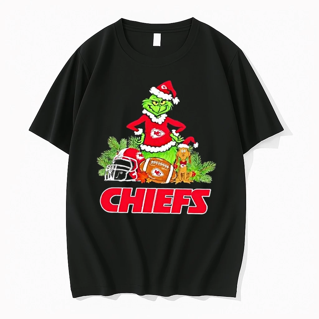 Kansas City Chiefs Football X Grinch Merry Christmas Graphic Shirts