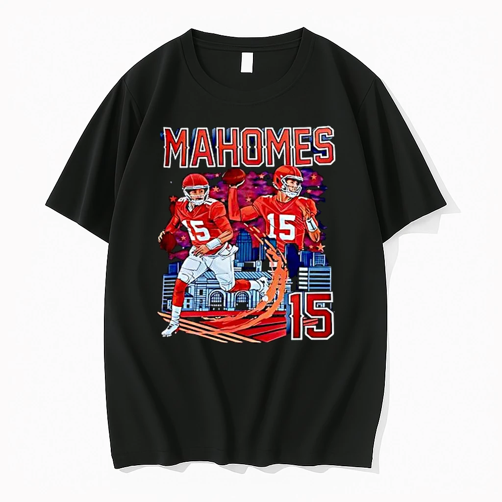Kansas City Chiefs Patrick Mahomes 15 Player Graphic Skyline Shirts