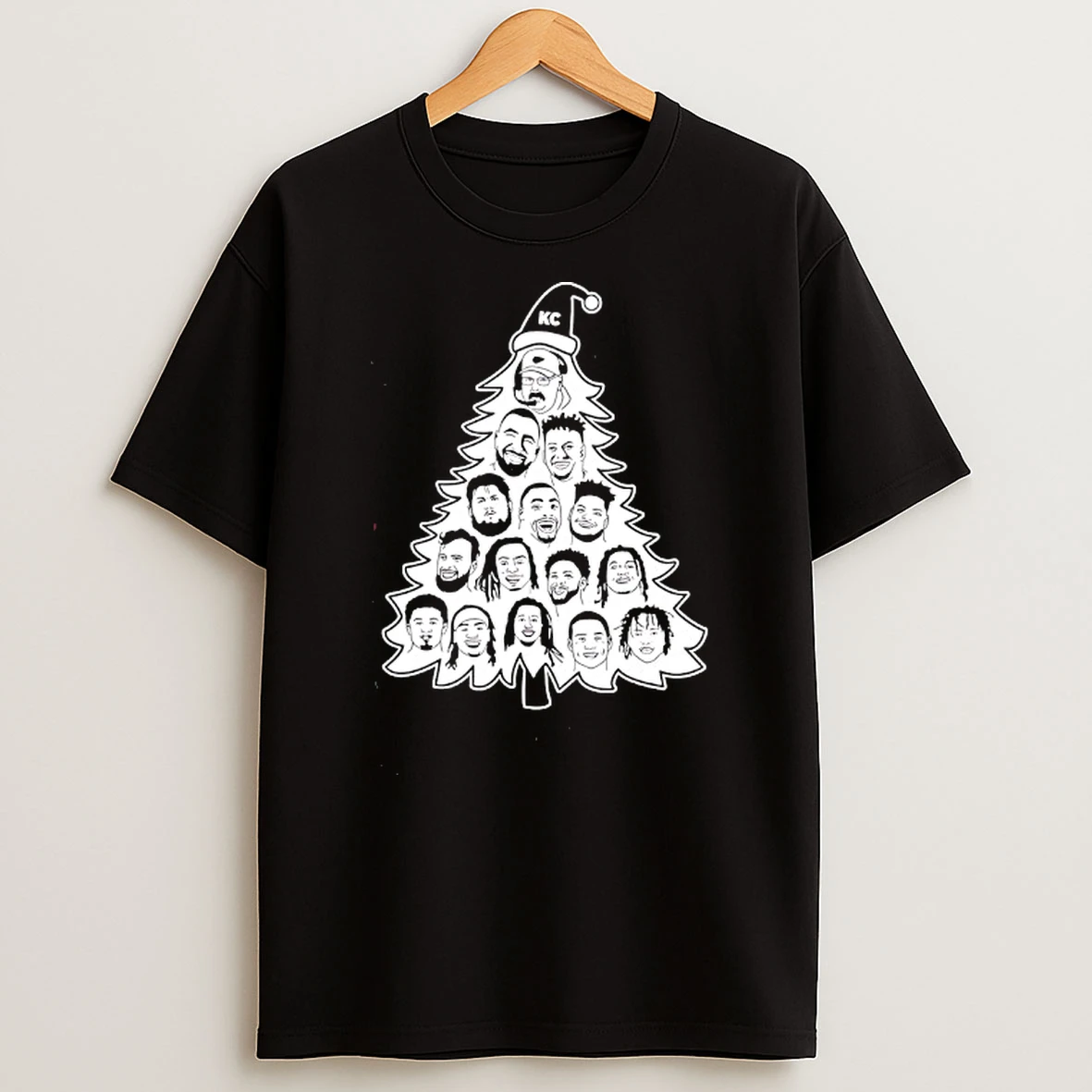 Kansas City Chiefs Football Players Shape Christmas Tree Shirts