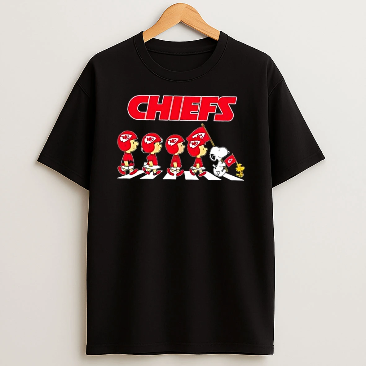 Kansas City Chiefs X Peanuts Snoopy And Friends Abbey Road Shirts