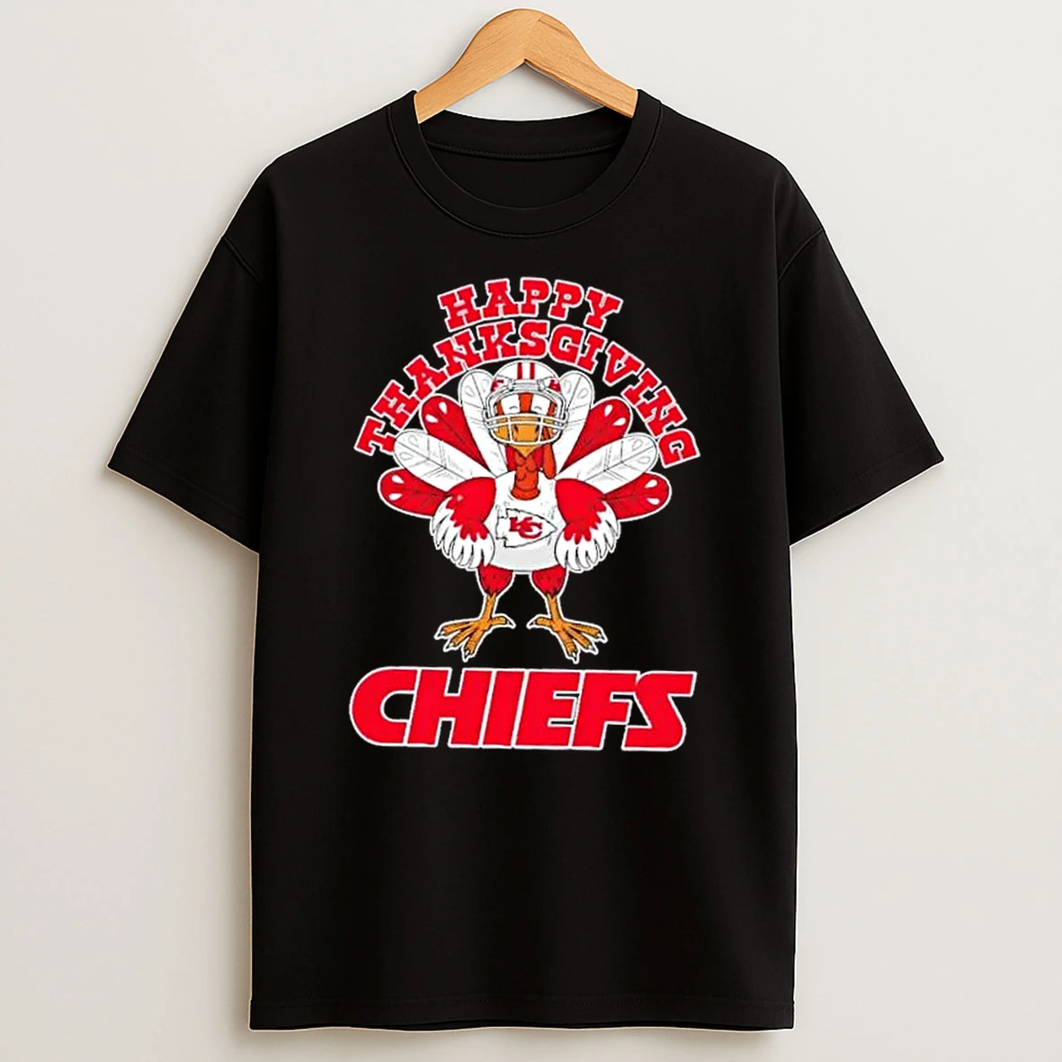Kansas City Chiefs X Turkey Happy Thanksgiving Graphic Shirts