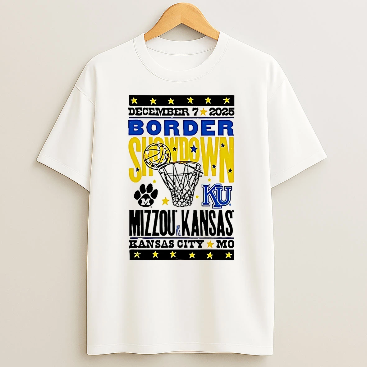 Kansas Jayhawks Basketball 2025 Border Showdown Shirts