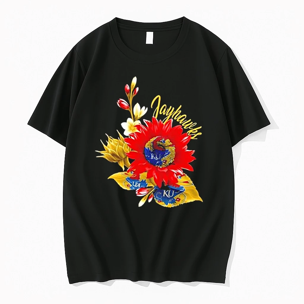 Kansas Jayhawks Football X Sunflower Floral Shirts
