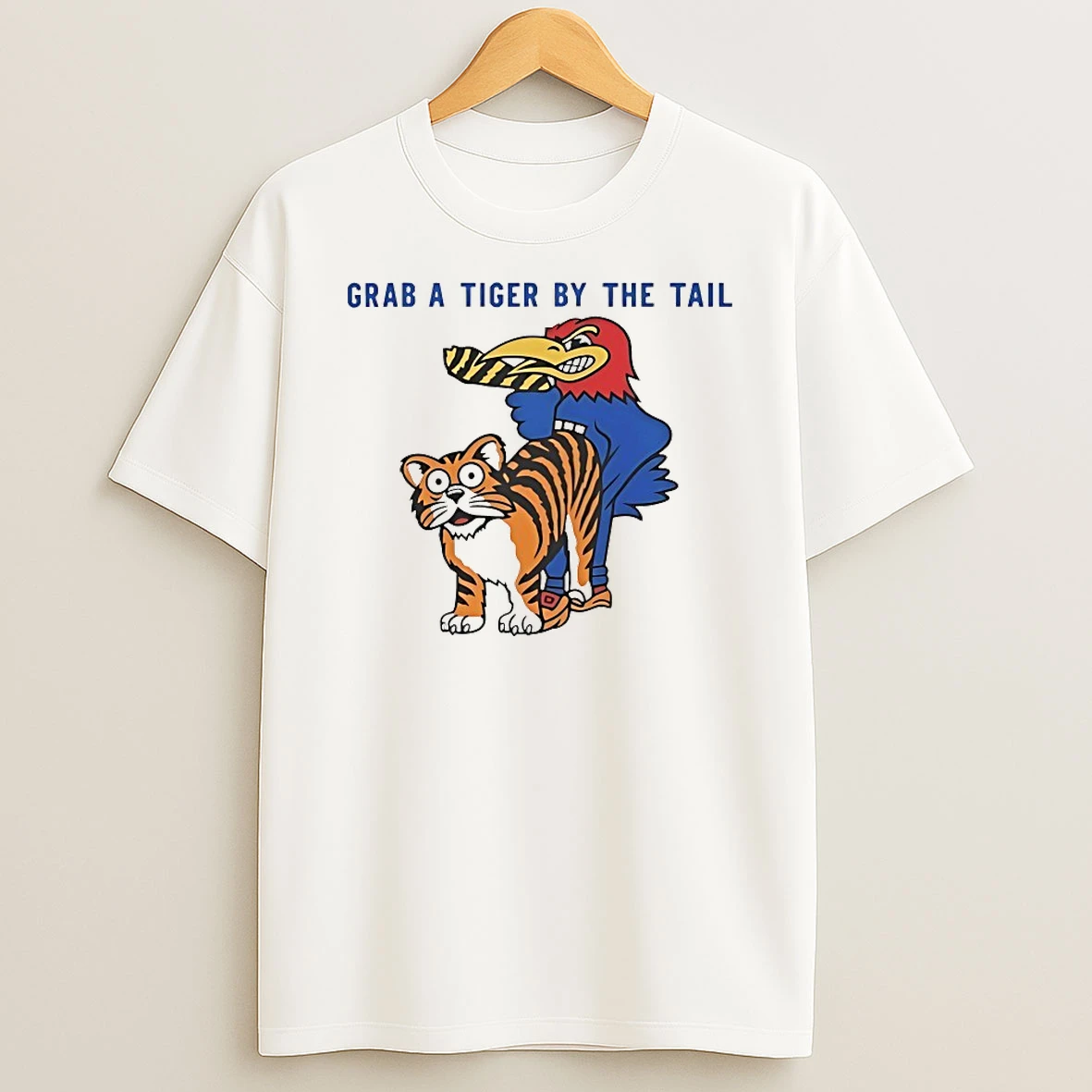 Kansas Jayhawks Vs Missouri Tigers Rivalry Grab A Tiger By The Tail Shirts