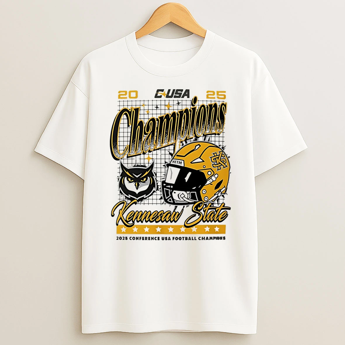 Kennesau State Ksu 2025 Conference Champions Helmet Shirts