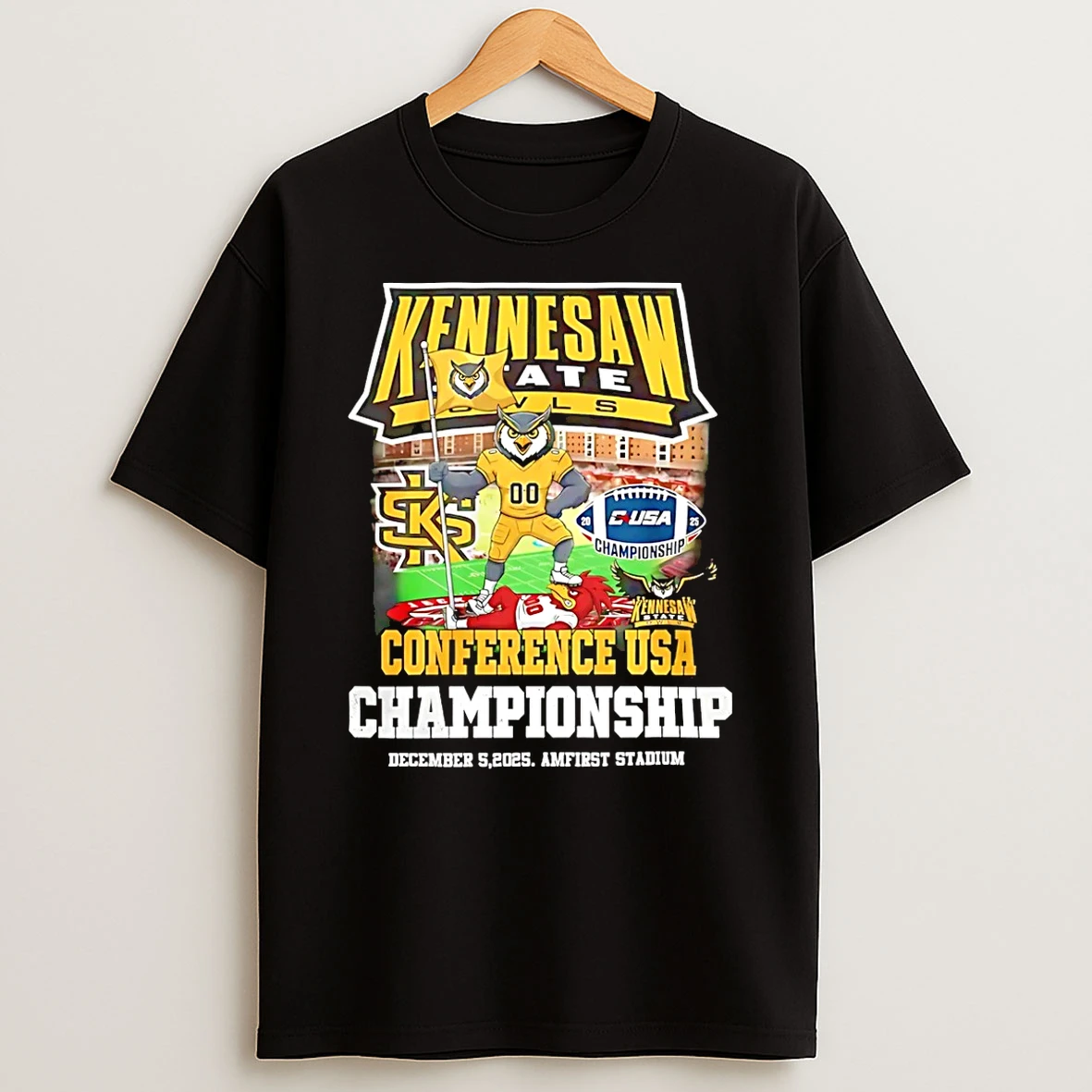 Kennesaw State Owls Conference Usa Championship 2025 Mascot Shirts