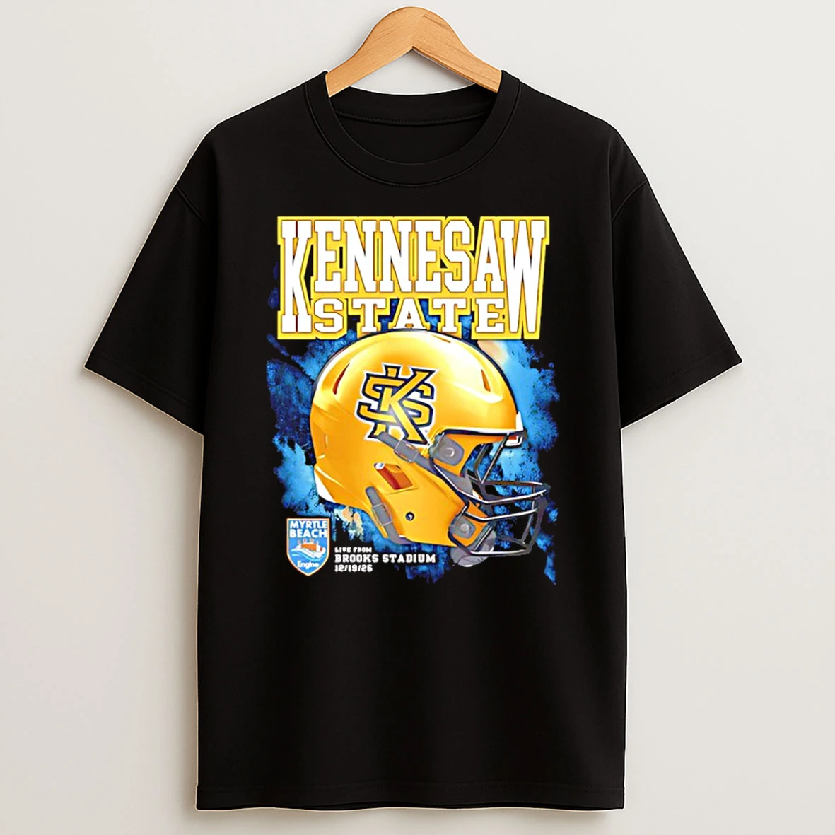 Kennesaw State Owls Ksu Myrtle Beach Bowl 2025 Helmet Shirts