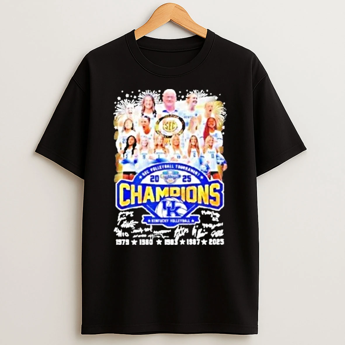 Kentucky Sec Volleyball Tournament 2025 Champions Signatures Shirts