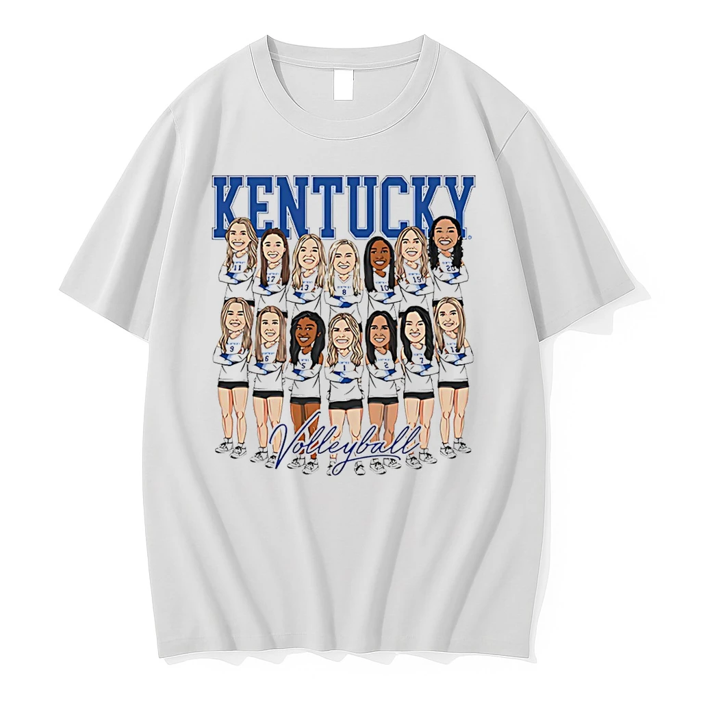 Kentucky Womens Volleyball Ncaa Team Caricature 25 26 Shirts