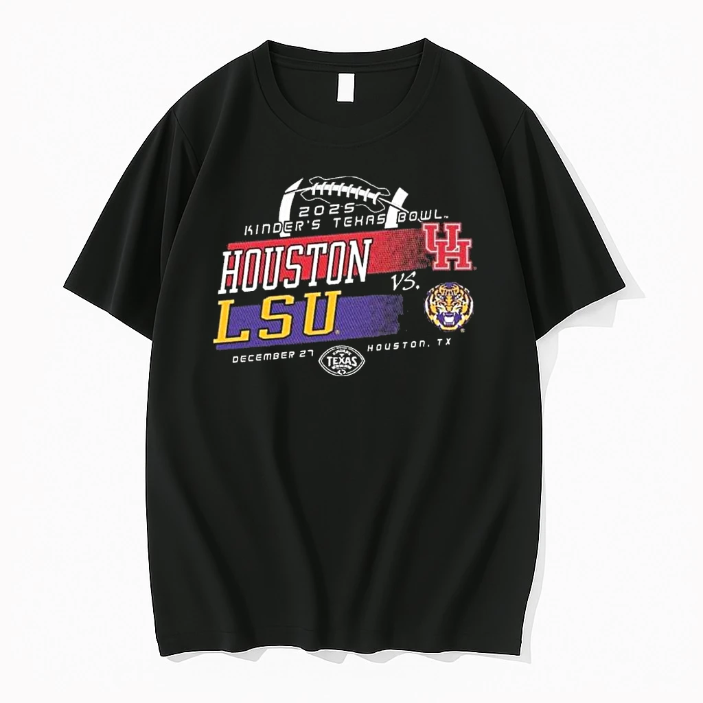 Kinders Texas Bowl 2025 Lsu Tigers Vs Houston Cougars Matchup Shirts