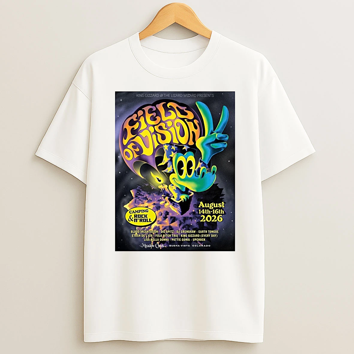 King Gizzard And The Lizard Wizard Buena Vista Tour On August 14 16th 2026 Shirts