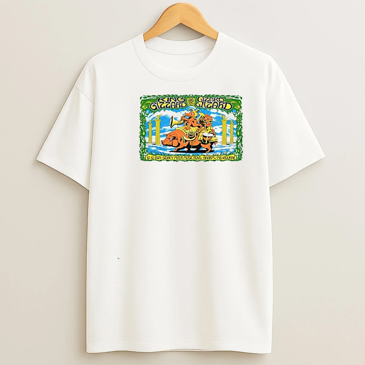 King Gizzard The Lizard Wizard The Sidney Myer Music Bowl Naarm Melbourne Dec 12 2025 Shirts