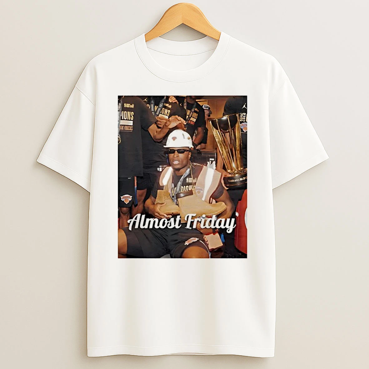 Knicks Timbs Og Anunoby 2025 Nba Cup Champion Almost Friday Shirts