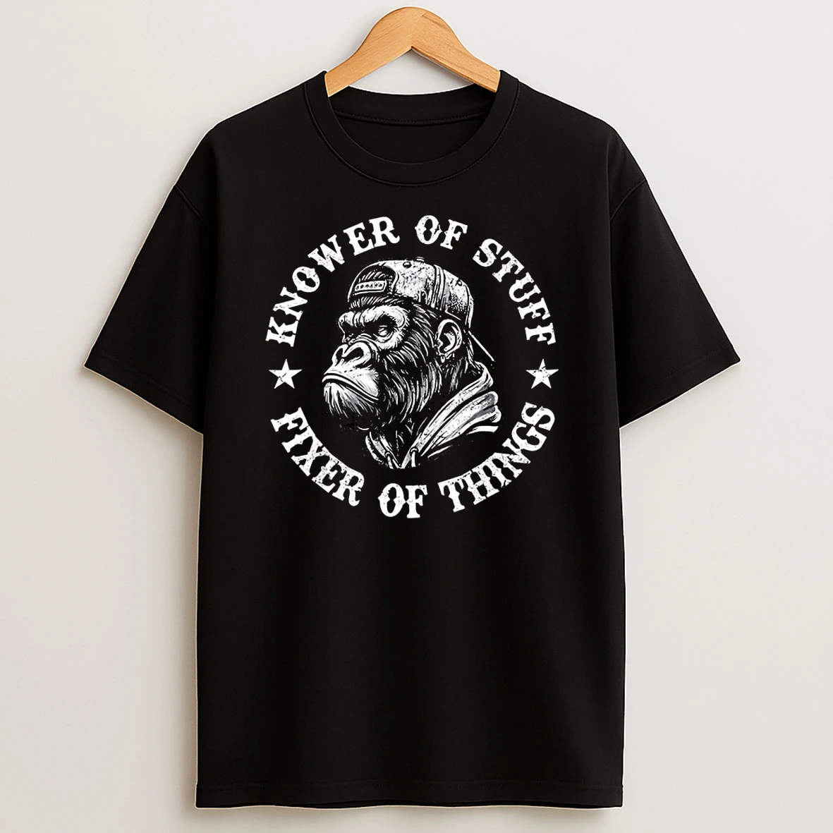Knower Of Stuff Fixer Of Things Funny Monkey Shirts