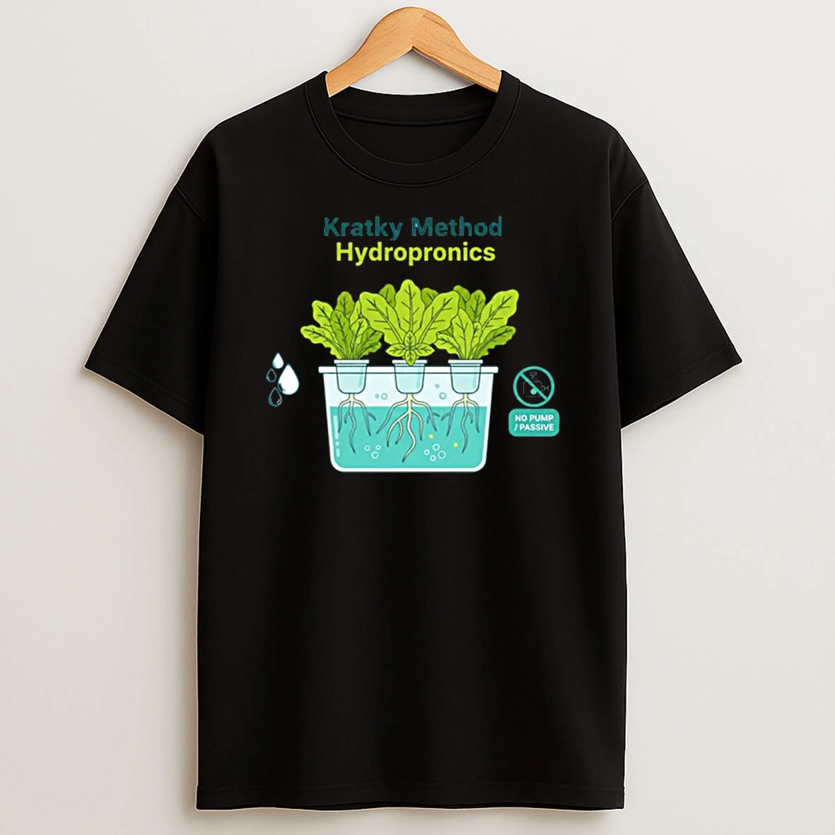 Kratky Method Hydroponics Diagram Simple Passive Gardening Shirts