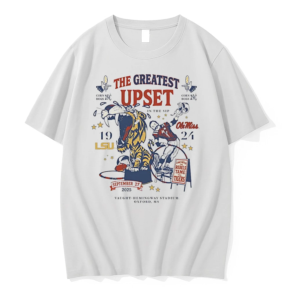 Lsu Tigers Vs Ole Miss 2025 The Greatest Upset Mascot Shirts