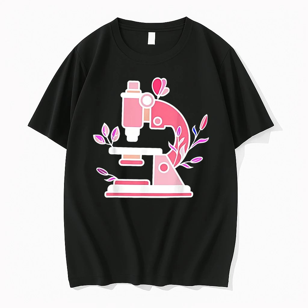 Lab Science Floral Microscope Biologist Science Valentines Shirts