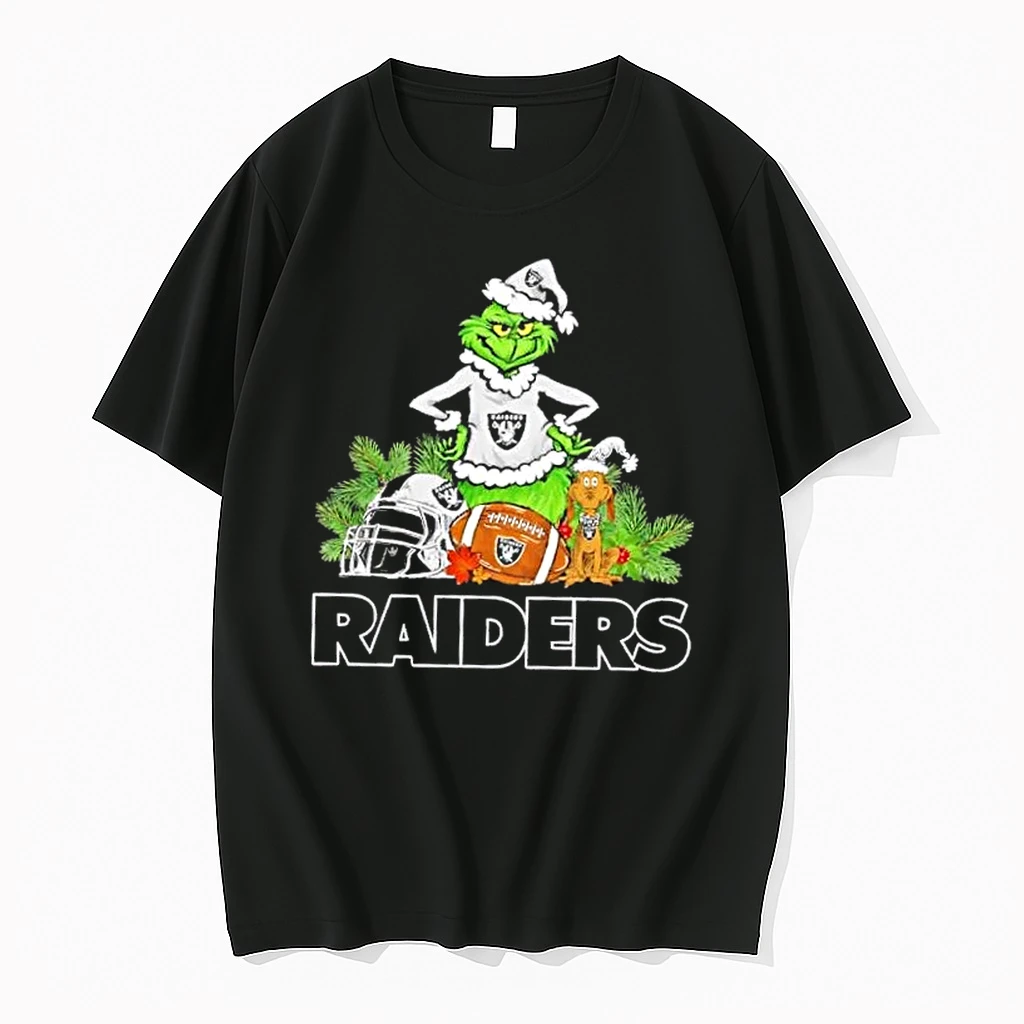 Las Vegas Raiders Football X Grinch Merry Christmas Graphic Shirts