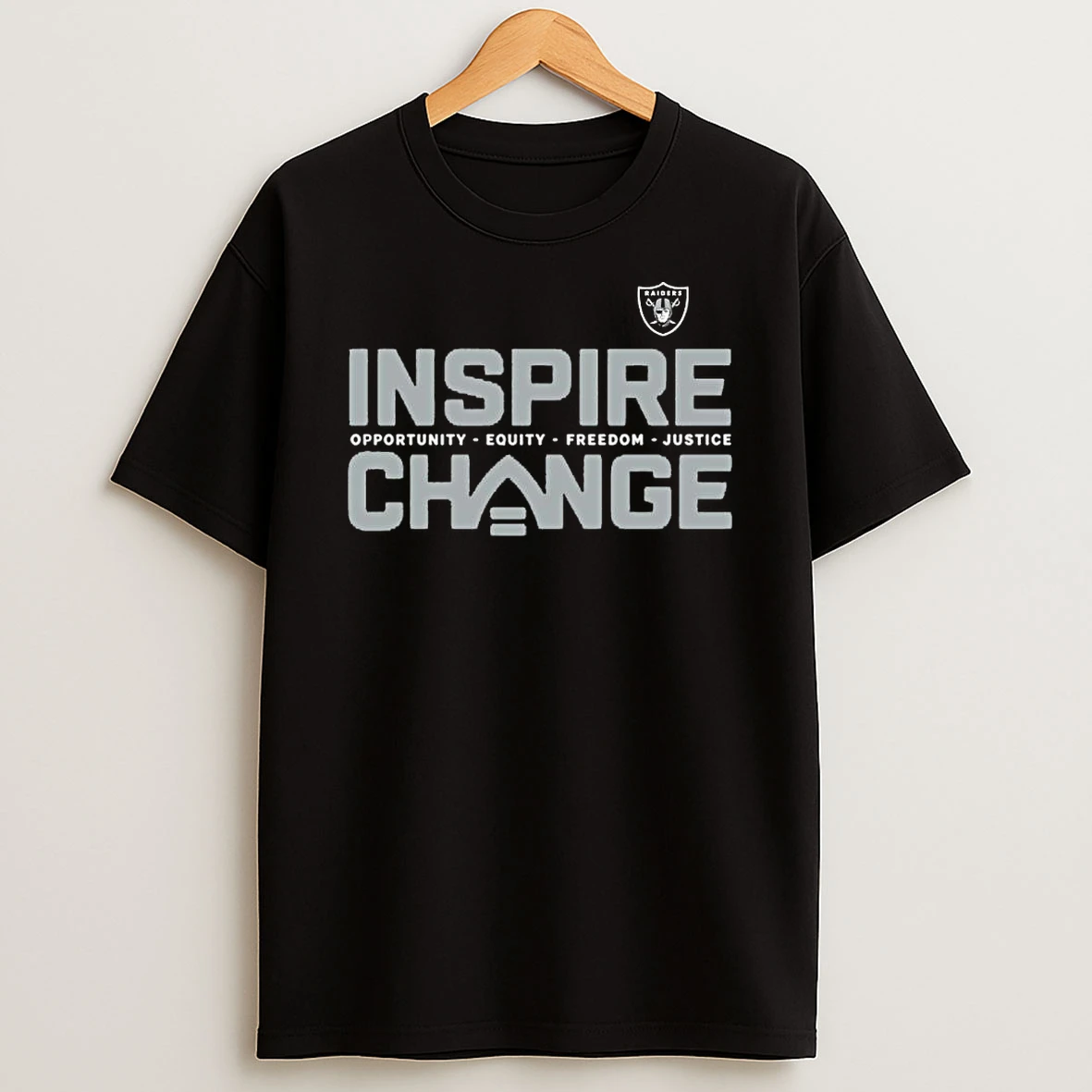 Las Vegas Raiders X Nfl Inspire Change Opportunity Equity Freedom Justice Shirts