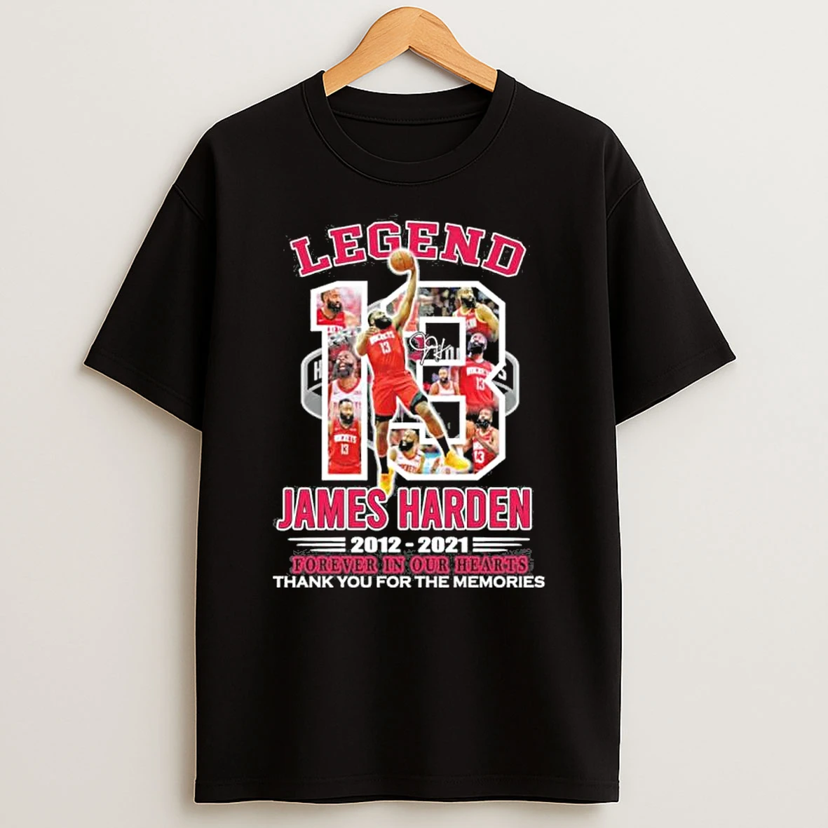 Legend James Harden 2012 2021 Forever In Our Hearts Shirts