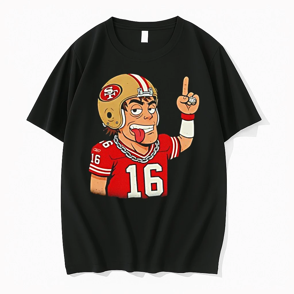 Legendary Quarterback Joe Montana San Francisco 49ers Cartoon Shirts