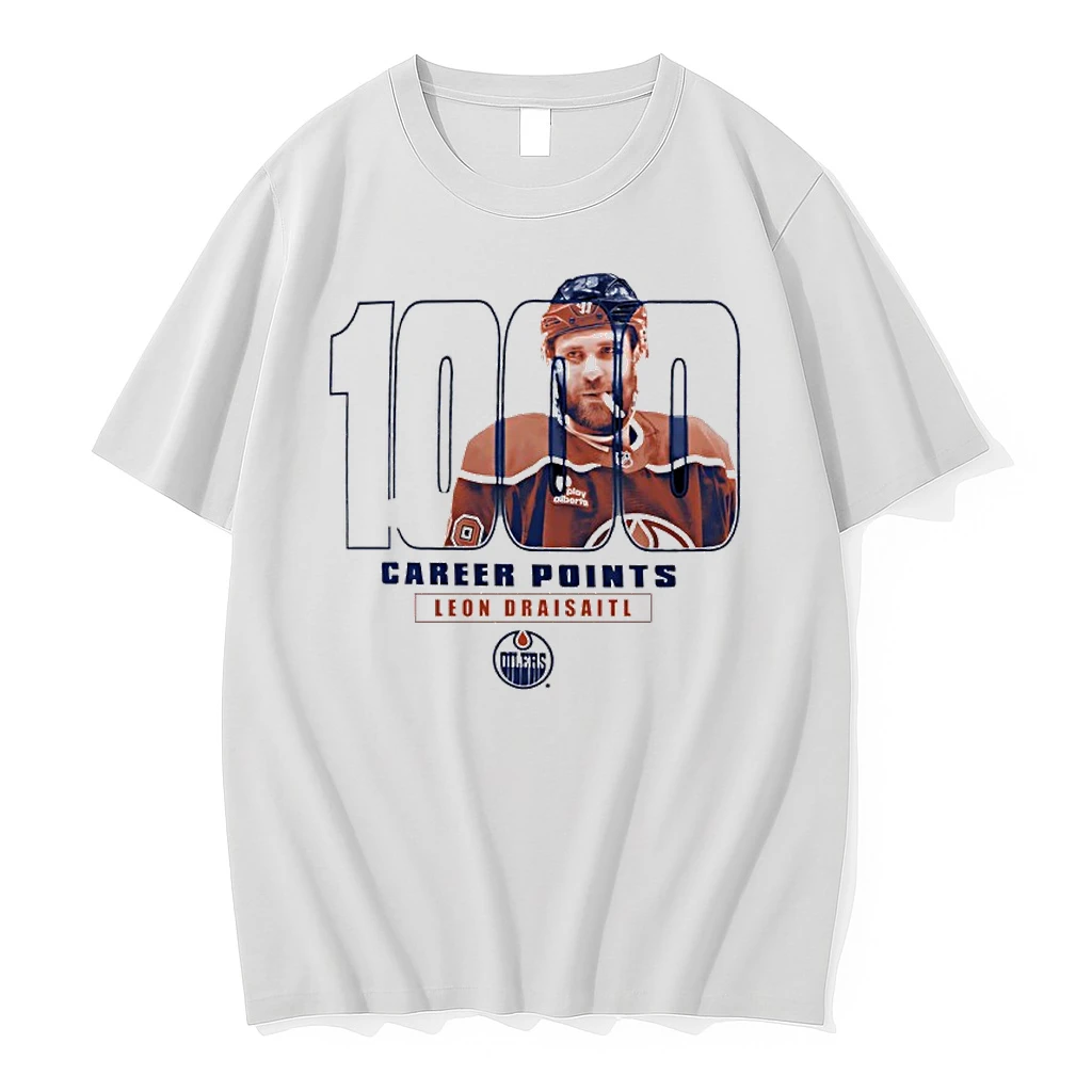 Leon Draisaitl Edmonton Oilers Legacy 1000 Career Nhl Points Signature Shirts