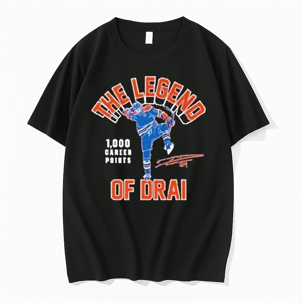 Leon Draisaitl The Legend Of Drain 1000 Points Signature Shirts