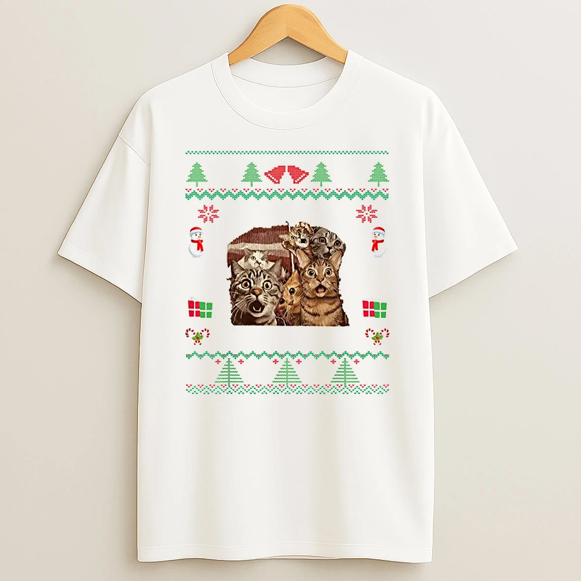 Lesbians Eat What Funny Shocked Cats Christmas Ugly Style Shirts