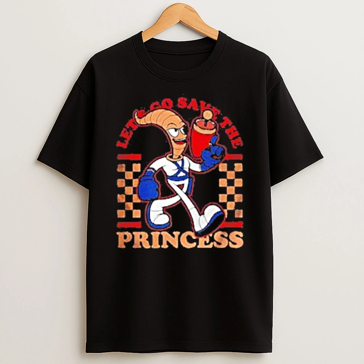 Lets Go Save The Princess Earthworm Jim Shirts