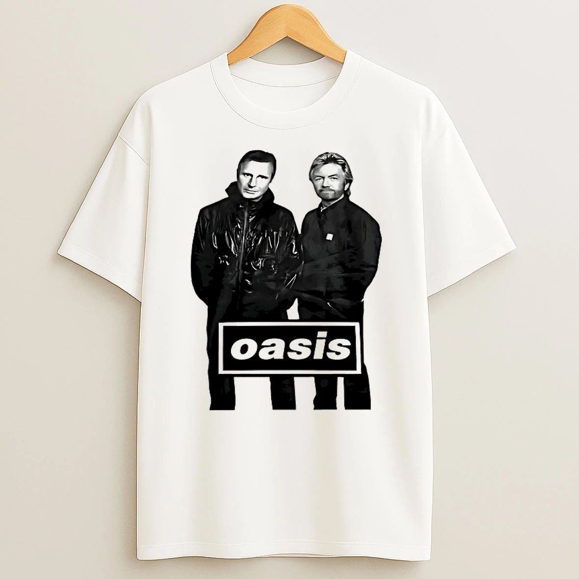 Liam Neeson And Noel Edmonds Oasis Shirts