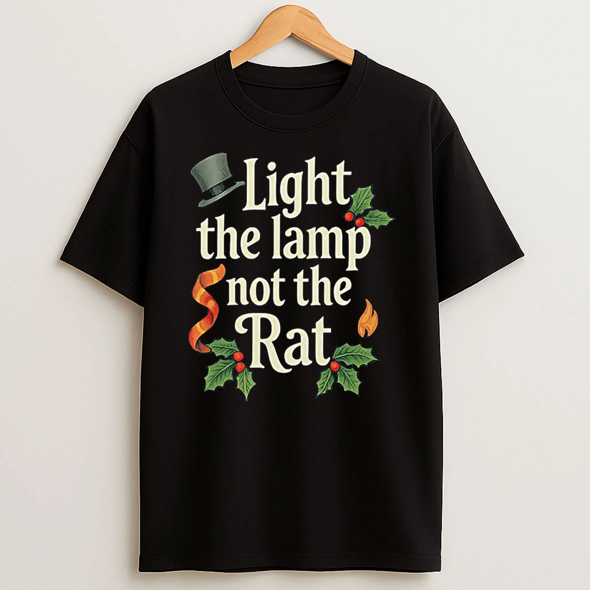 Light The Lamp Not The Rat Funny Christmas Matching Family Shirts