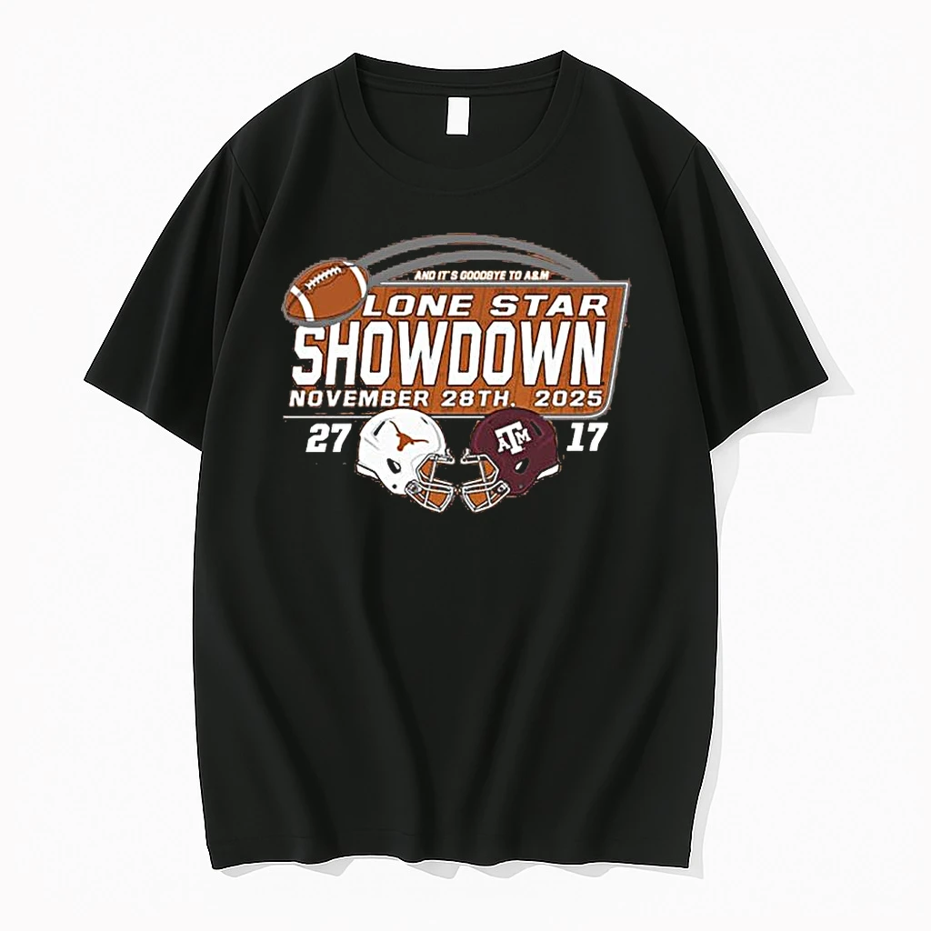 Lone Star Showdown Texas Longhorns Vs Texas Am Aggies 2025 Score 27 17 Helmet Shirts
