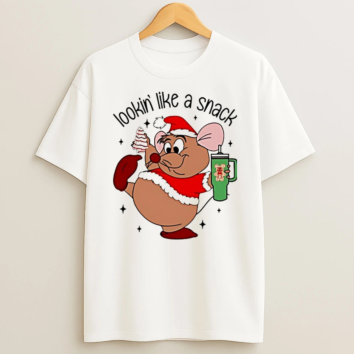 Looking Like A Snack Christmas Cartoon Mouse Shirts