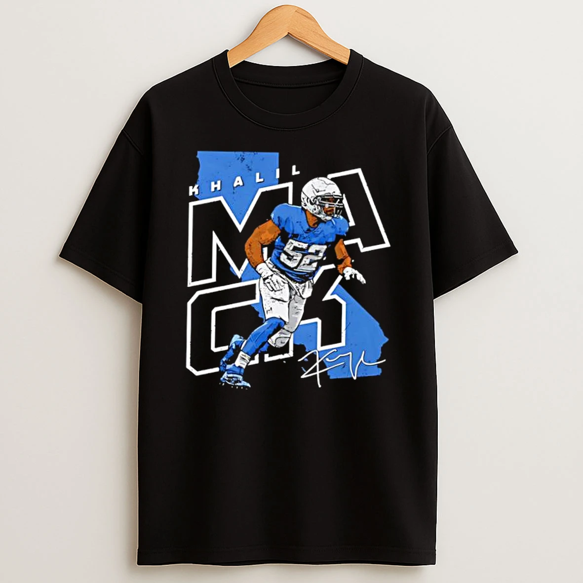 Los Angeles Chargers Khalil Mack Player Map Signature Shirts