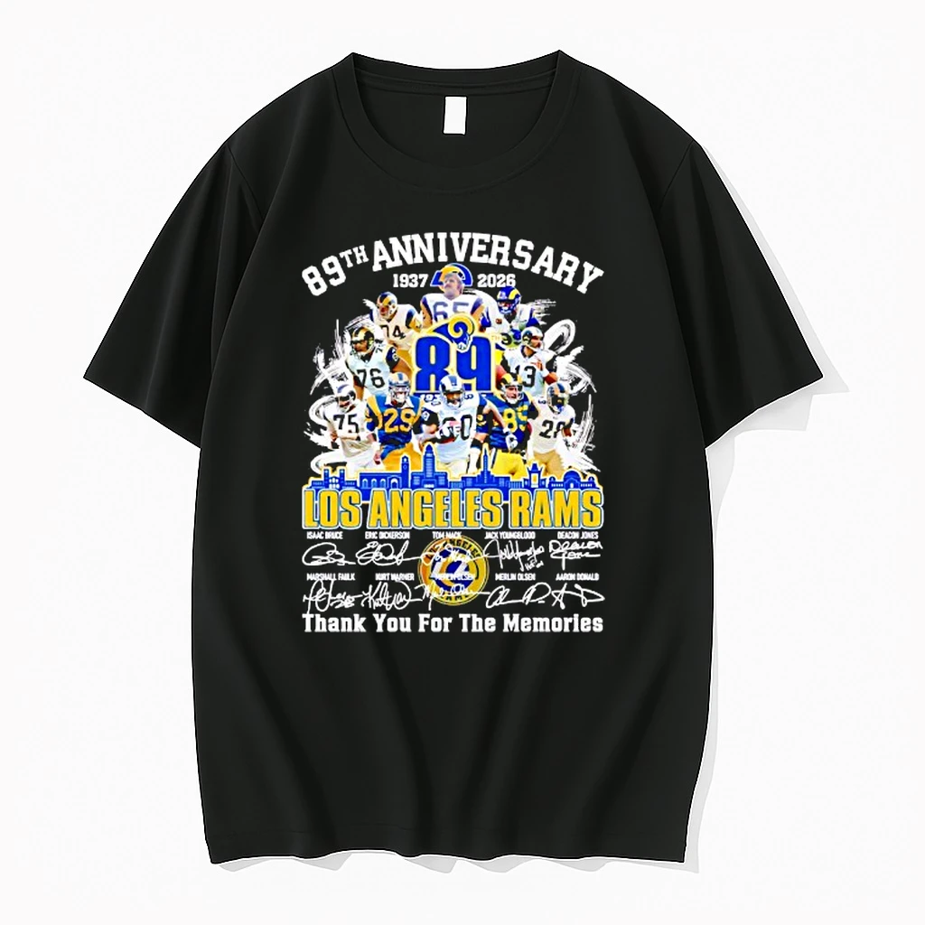 Los Angeles Rams 89th Anniversary 1937 2026 Thank You For The Memories Signatures Shirts