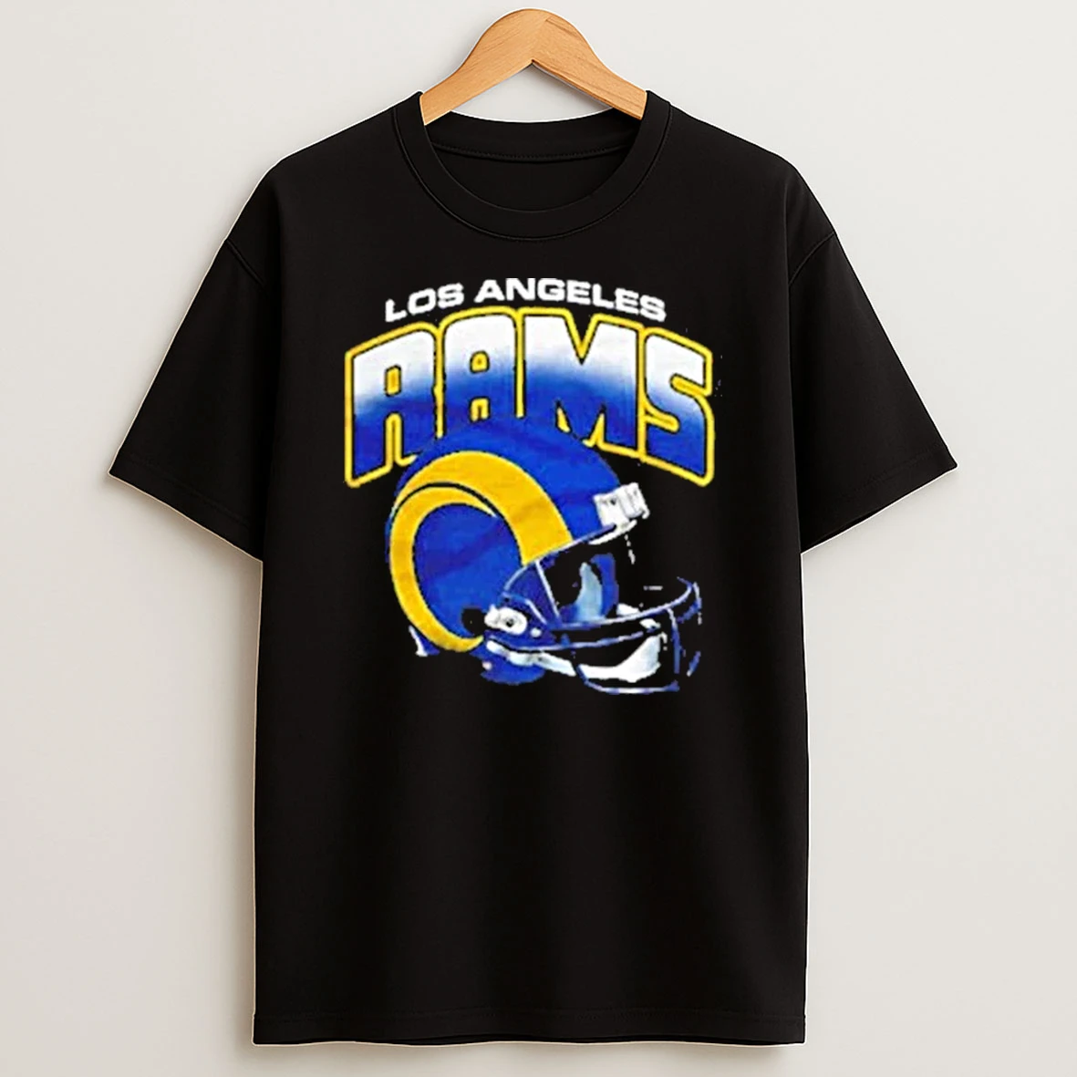 Los Angeles Rams Nfl Logo Gradient Helmet Football Lover Shirts