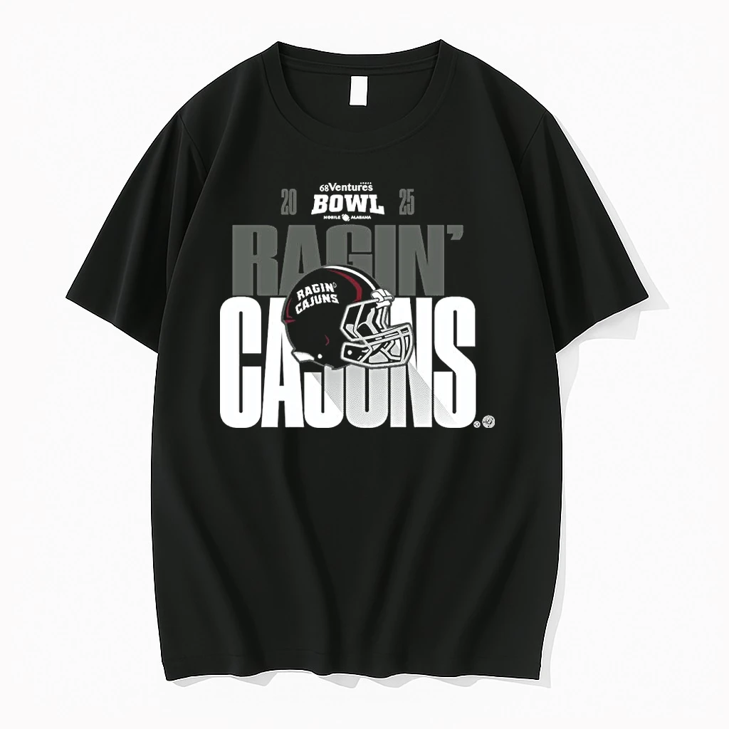 Louisiana Ragin Cajuns 2025 68 Ventures Bowl Helmet Bound Shirts