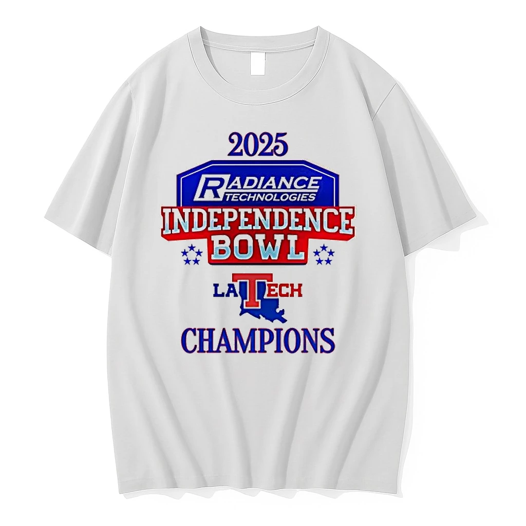 Louisiana Tech 2025 Independence Bowl Champions Logo Shirts